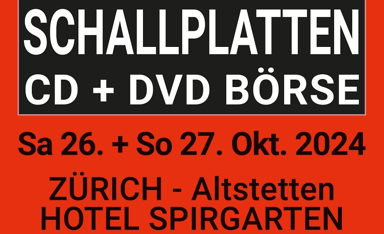 27. Intern Schallplatten + CD B&ouml;rse Z&uuml;rich ${singleEventLocation} Billets