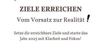 Organisateur de Ziele erreichen - Vom Vorsatz zur Realität!