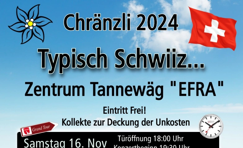 Typisch Schwiiz - Chr&auml;nzli 2024 der Musikgesellschaft Rafz ${singleEventLocation} Billets