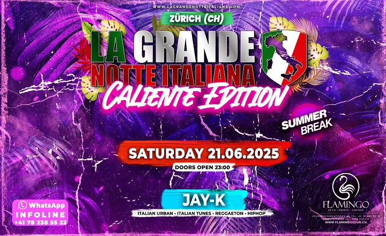 Event-Image for 'La Grande Notte Italiana Caliente Edition @ Flamingo Zürich'