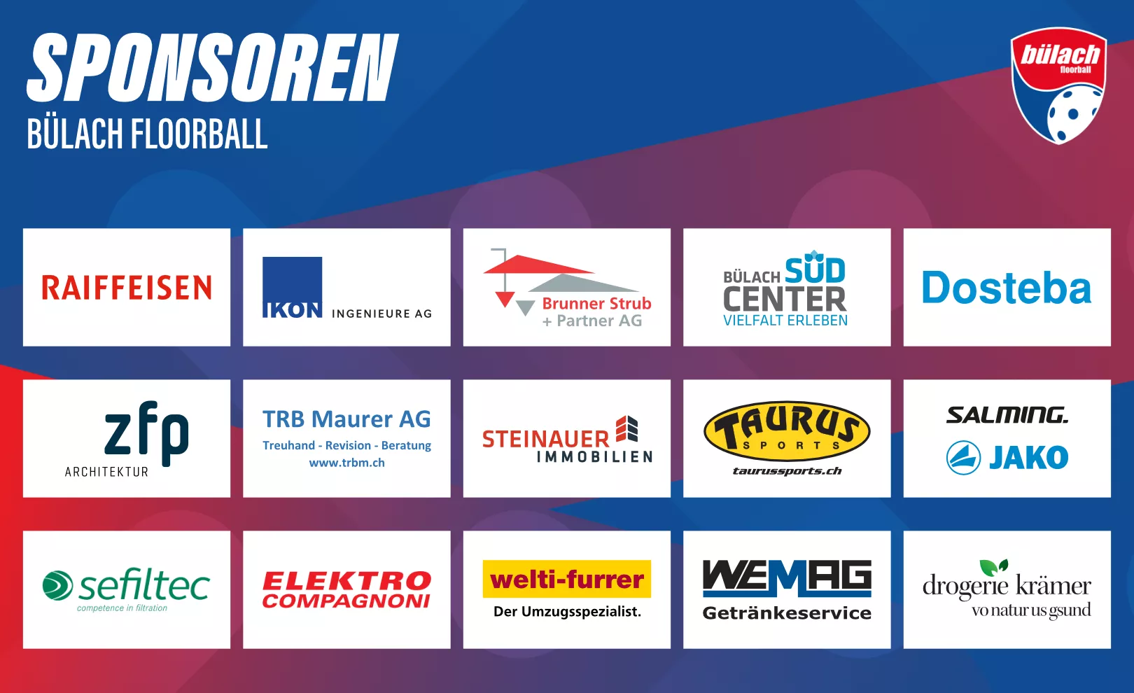 Sponsoring logo of Herren 1. Liga: Bülach Floorball vs. Floorball Uri event