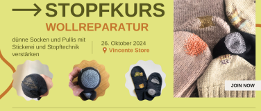 Event-Image for 'Stopfkurs - "dünner Stellen an Socken & Pullis verstärken"'