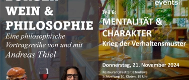 Event-Image for 'BURGER WEIN & PHILOSOPHIE: MENTALITÄT & CHARAKTER (Nr. 6)'