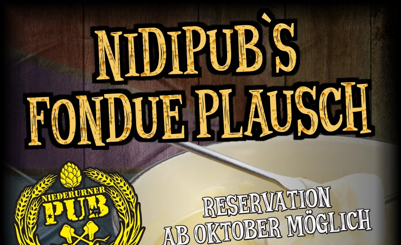 Nidipubs Fondue Plausch ${singleEventLocation} Tickets