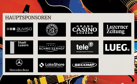 Sponsoring logo of 3-Tages Festivalpass 29. Lucerne Blues Festival event