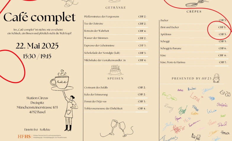 Caf&eacute; complet Tickets