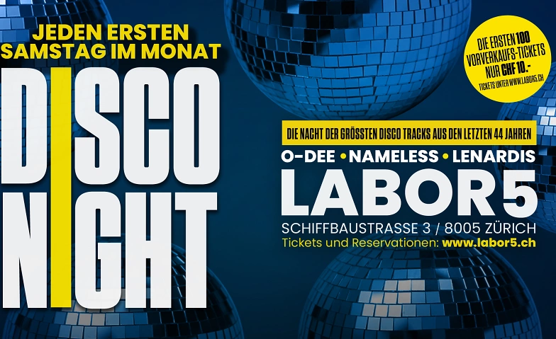 Disco Night Z&uuml;rich ${singleEventLocation} Billets