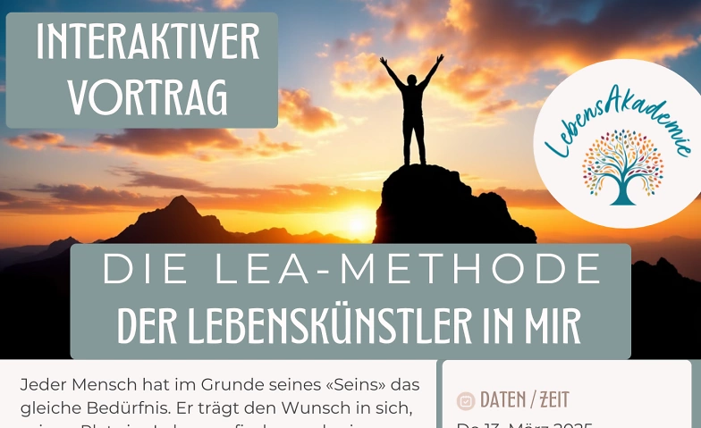 Interaktiver Vortrag Die LEA-Methode - Der Lebensk&uuml;nstler Tickets