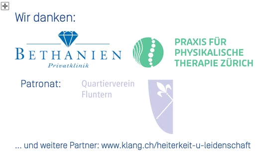 Logo de sponsoring de l'événement «HEITERKEIT & LEIDENSCHAFT» - Grosse Kirche Fluntern